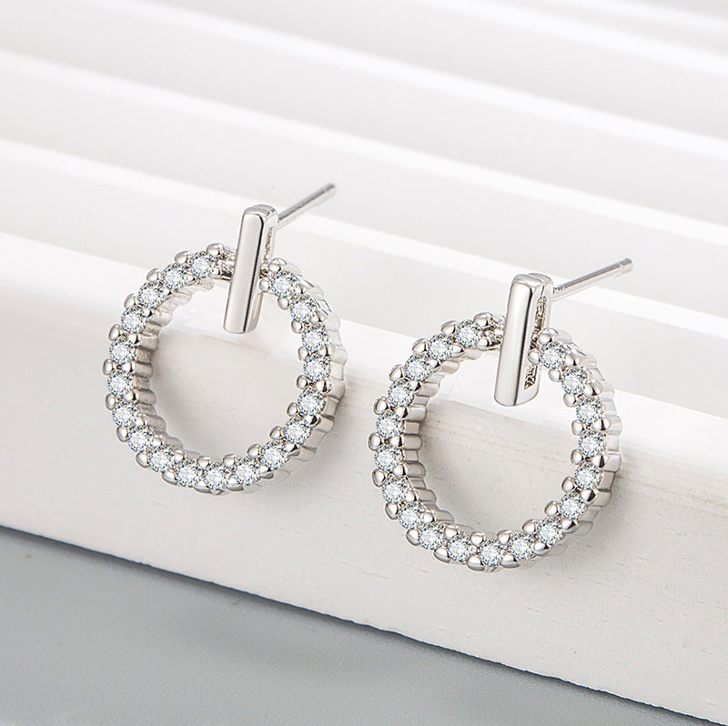Cool style All diamond Small Earrings