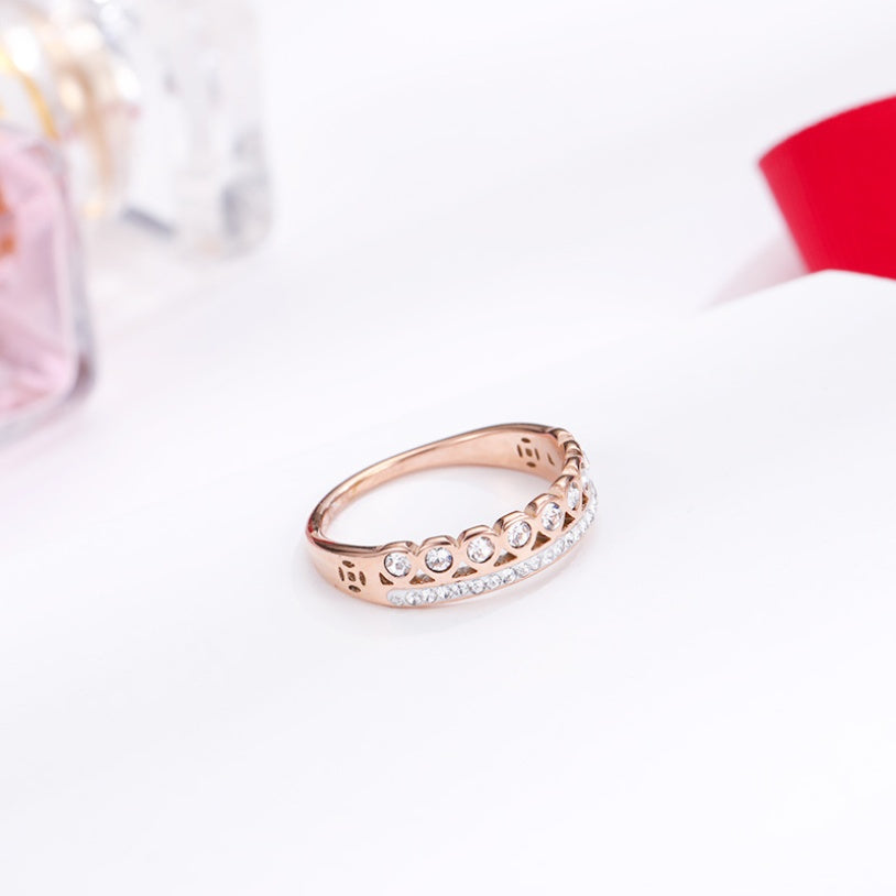 Rose Gold Diamond Ring for Women