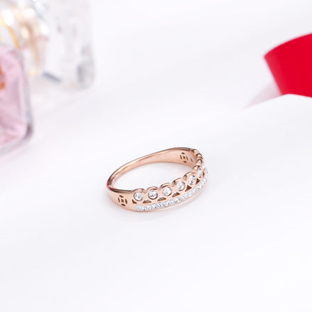Rose Gold Diamond Ring for Women