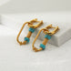 Gold Carabiner Drop Earrings for Women