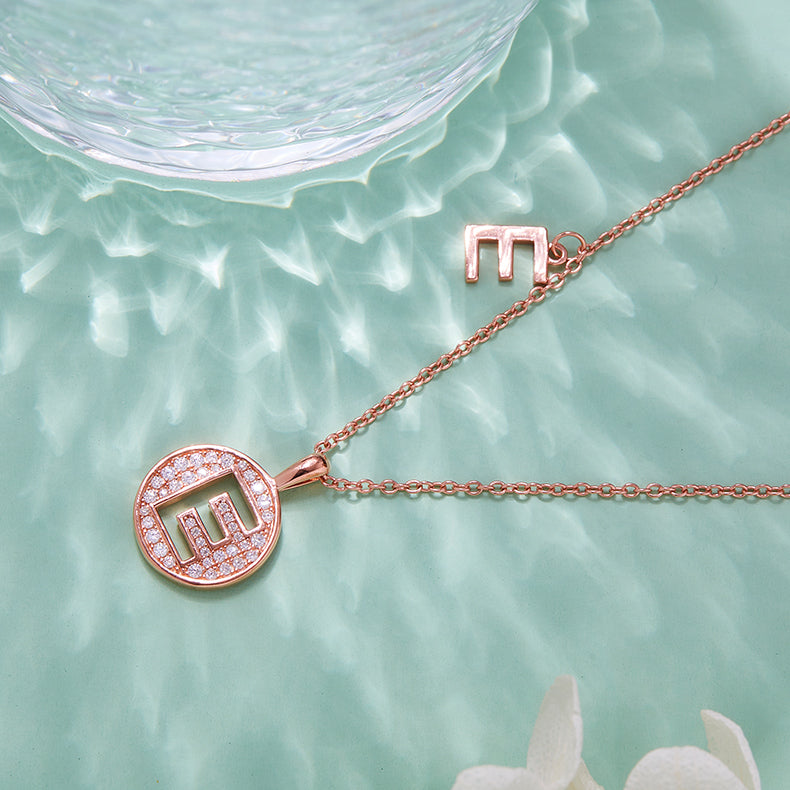 E Initial Moissanite Necklace