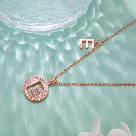 E Initial Moissanite Necklace