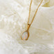 Teardrop Opal Pendant Necklace | 18K Gold-Plated Steel | Minimalist