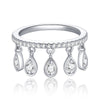 Minimalist Morganite Solitaire Ring | Platinum-Plated S925 Silver