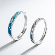 Sterling Silver Matching Couple Rings Set