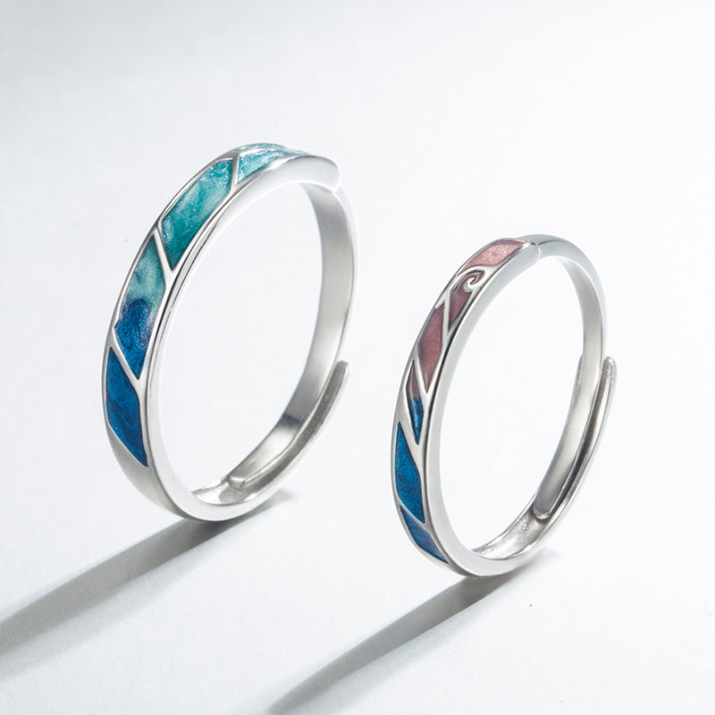 Sterling Silver Matching Couple Rings Set
