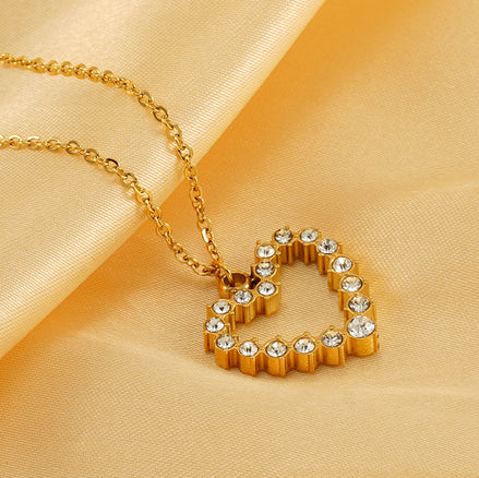 Titanium Steel Love Diamond Necklace