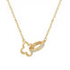 Clover Pave Ring Necklace | 18K Gold-Plated 925 Silver | Women's