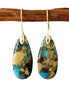 Turquoise Mosaic Teardrop Earrings