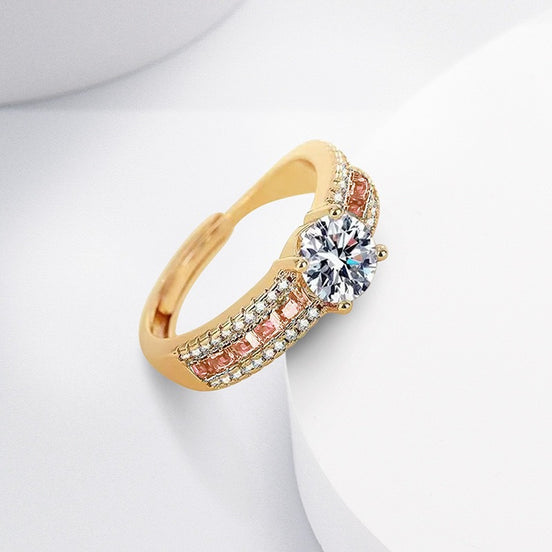 Champagne Gold Diamond Ring