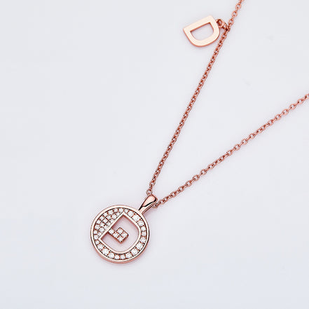 D Initial Moissanite Necklace