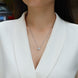 Egg-Shape Moissanite Pendant Necklace | Platinum S925 Silver | Minimalist
