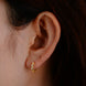 European & American Style Diamond C-Shaped Earrings