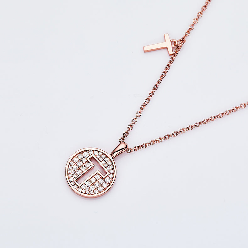 T Initial Moissanite Necklace