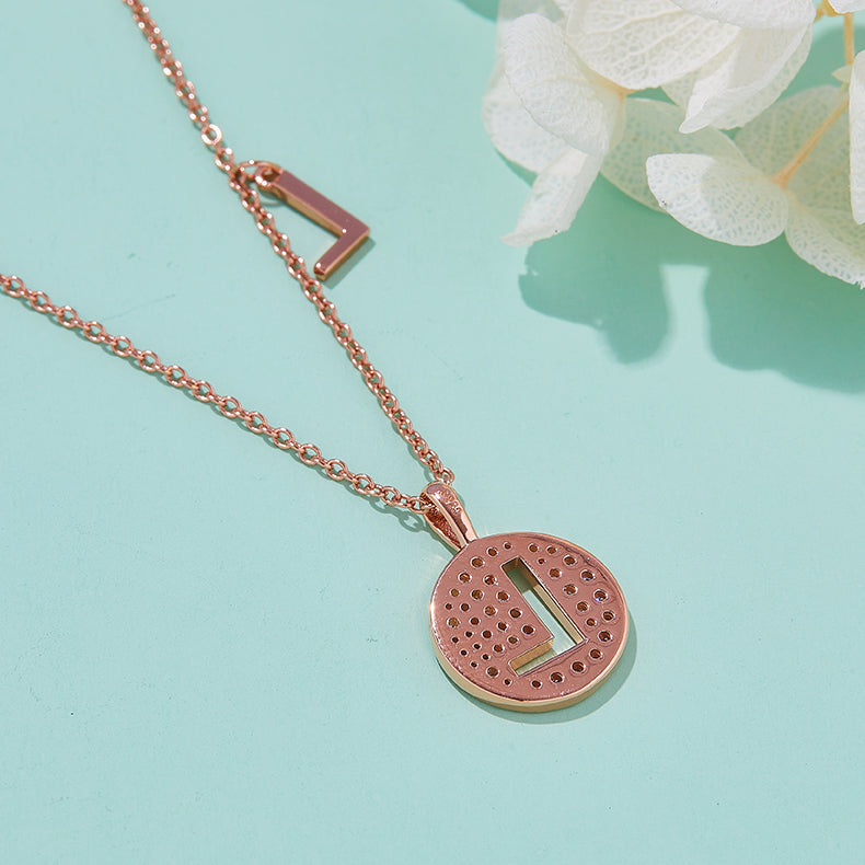 L Initial Moissanite Necklace