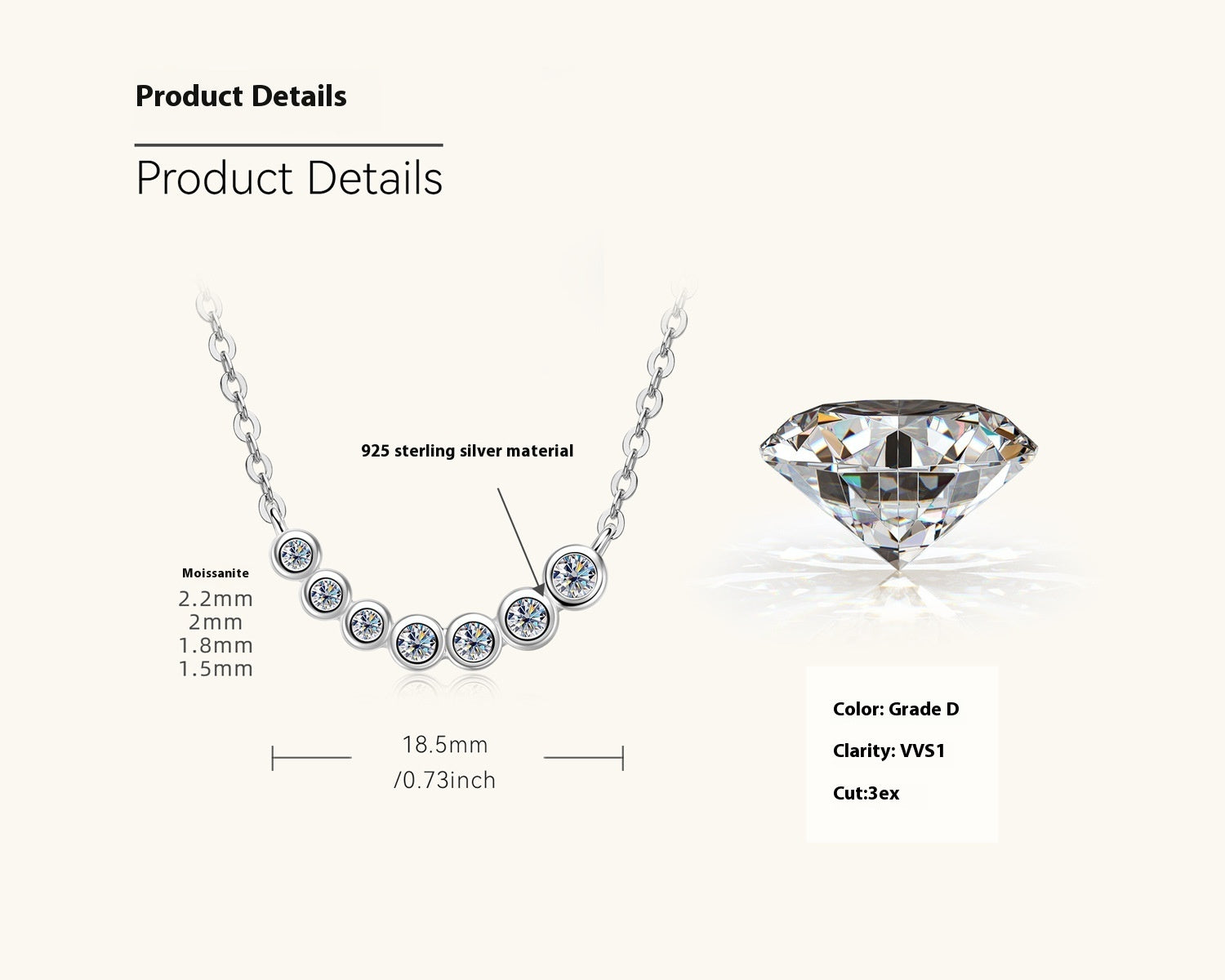 Simple Diamond Pendant Necklace