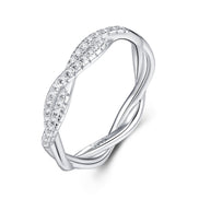 Halo Morganite Ring | Platinum-Plated S925 Silver | Minimalist