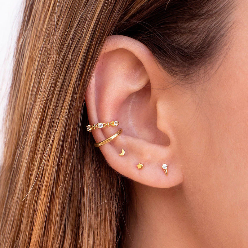 Celestial Gold Ear Cuff & Stud Set