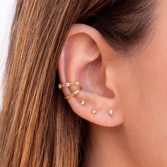 Celestial Gold Ear Cuff & Stud Set