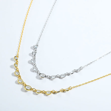 S925 Silver Fashion Diamond Necklace