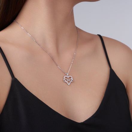 Heart Infinity Necklace | 925 Sterling Silver