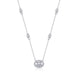 Egg-Shape Moissanite Pendant Necklace | Platinum S925 Silver | Minimalist