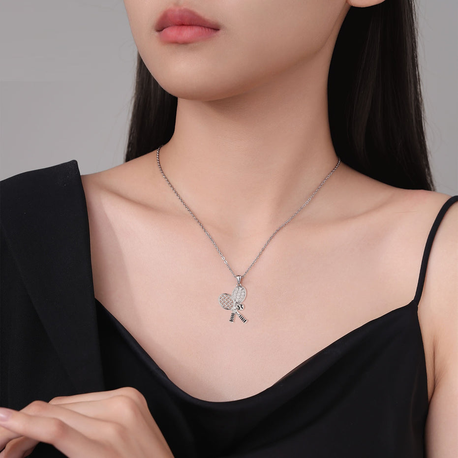 Tennis Rackets Women's Necklace Clavicle Chain