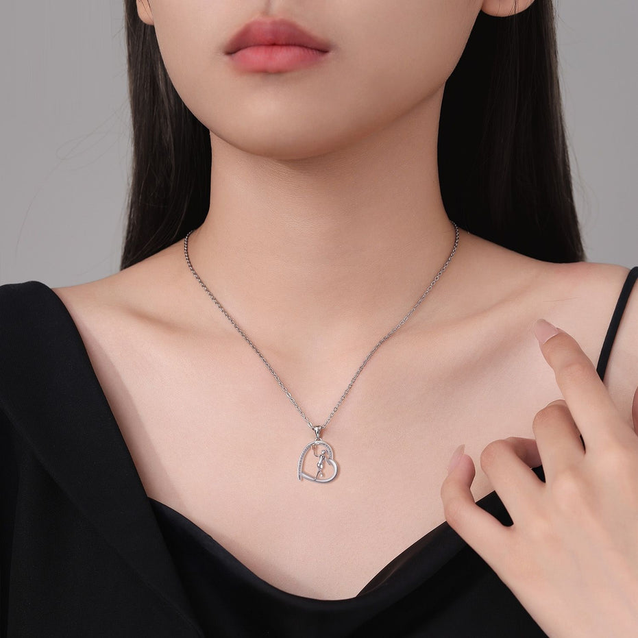 Geometric Sphere Cross Chain Necklace