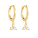 S925 Sterling Silver & Gold Hoop Earrings