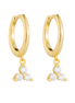 S925 Sterling Silver & Gold Hoop Earrings