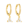 S925 Sterling Silver & Gold Hoop Earrings